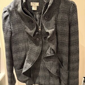 Freeway Charcoal Herringbone Blazer